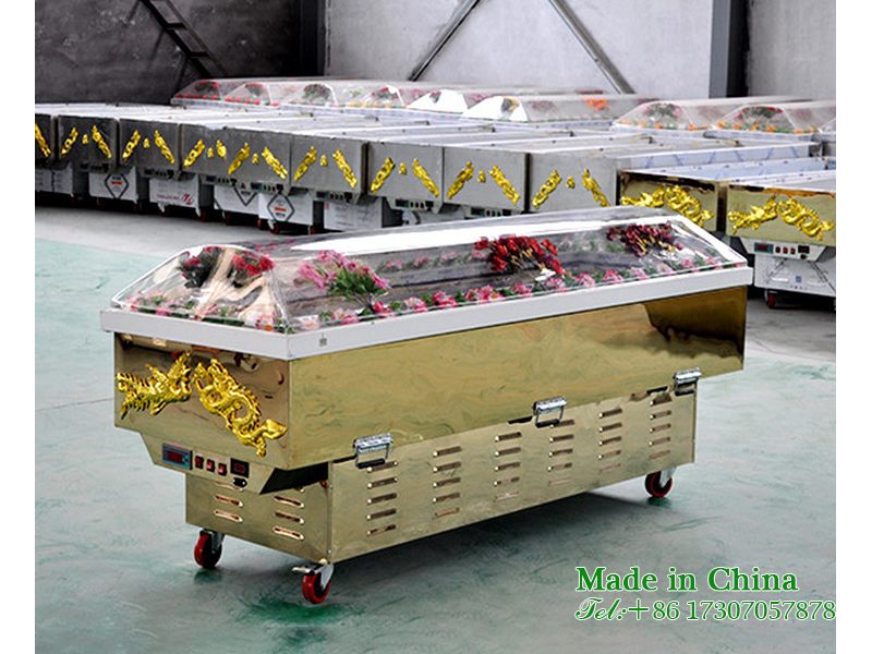 Constant temperature refrigerated ice coffin