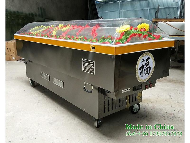 Crystalized coffin for body refrigeration