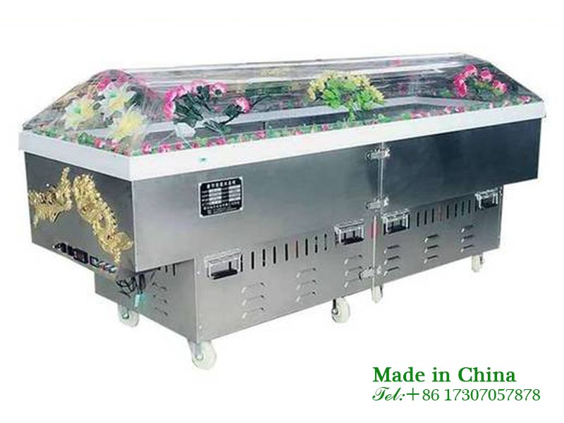 Low temperature ice coffins in funeral homes