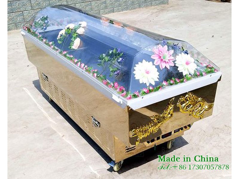 Low temperature ice coffins in funeral homes