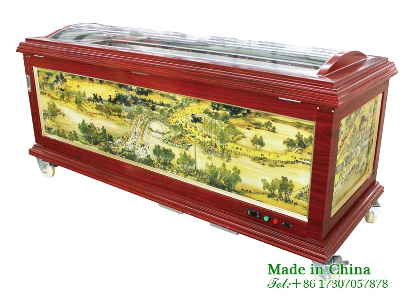 Flip up and open the crystal coffin on the side