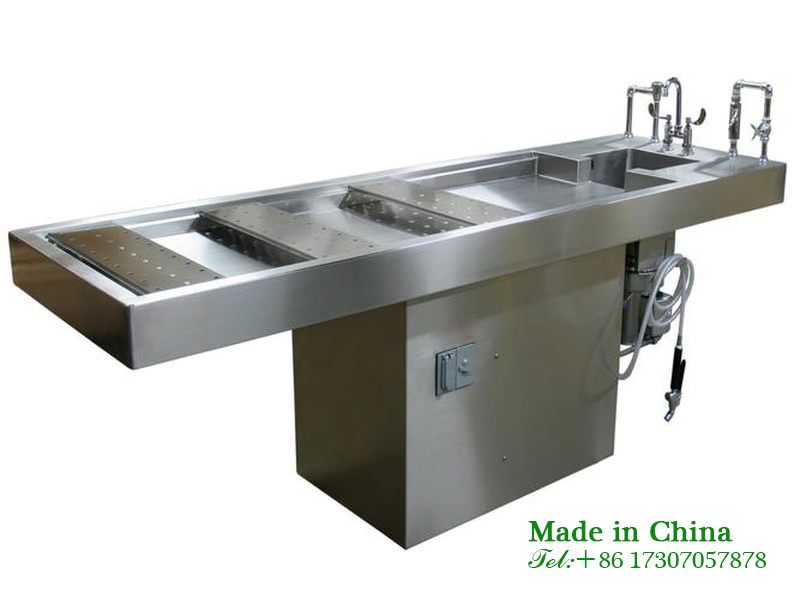 Forensic specialized autopsy table