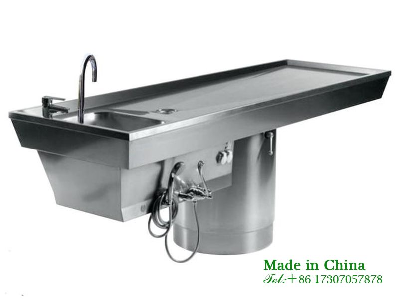 Forensic specialized autopsy table