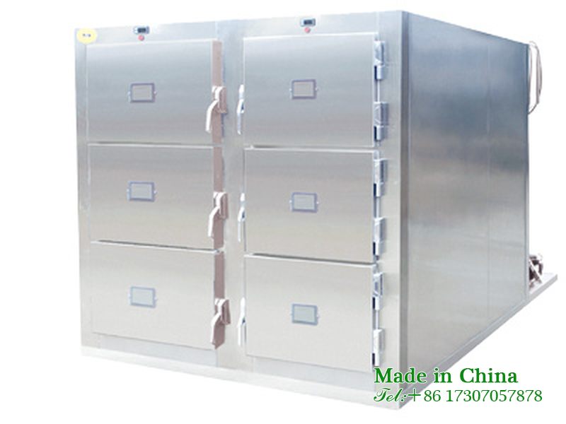 Freezer for placing corpses