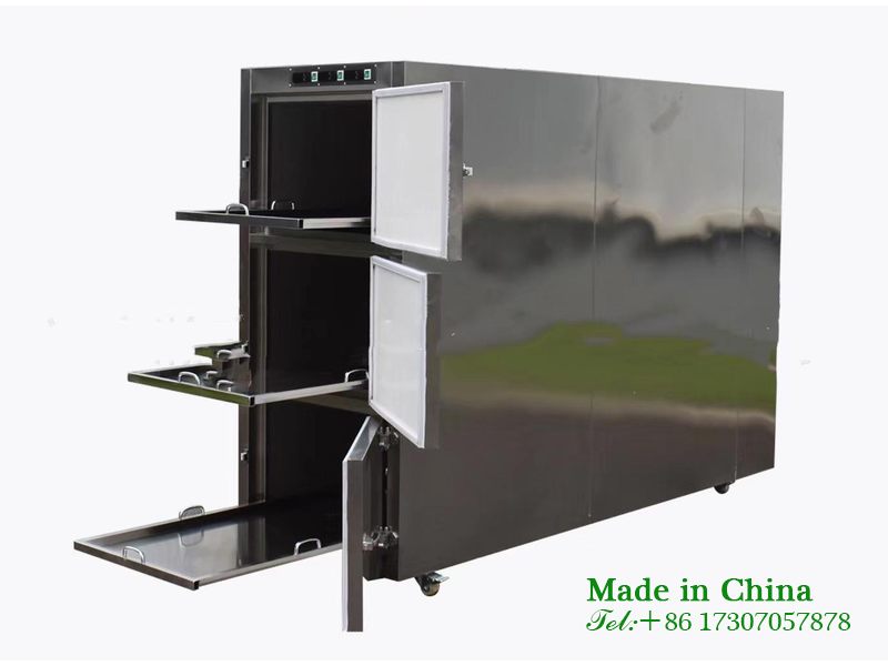 A freezer for storing corpses