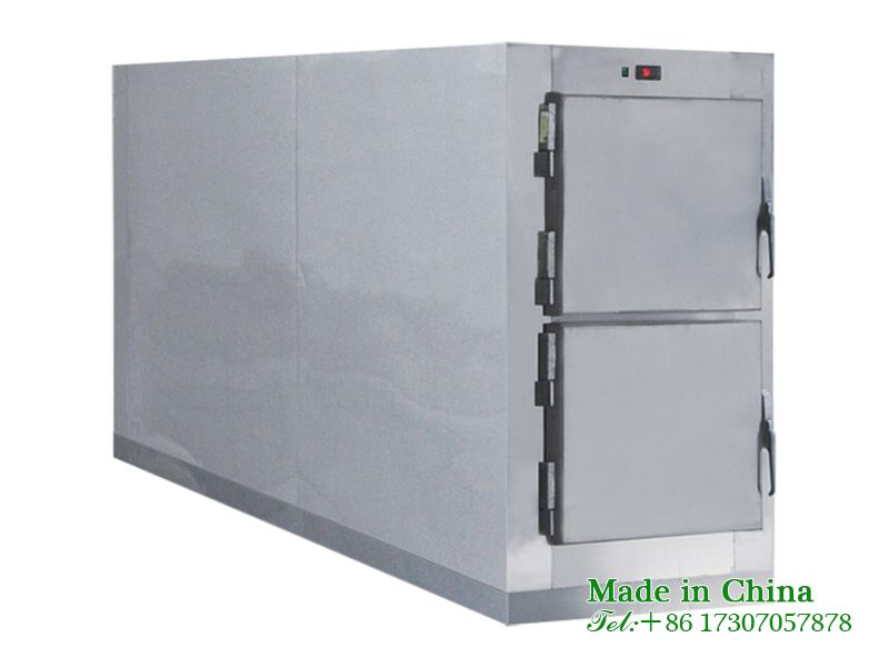 A freezer for storing corpses