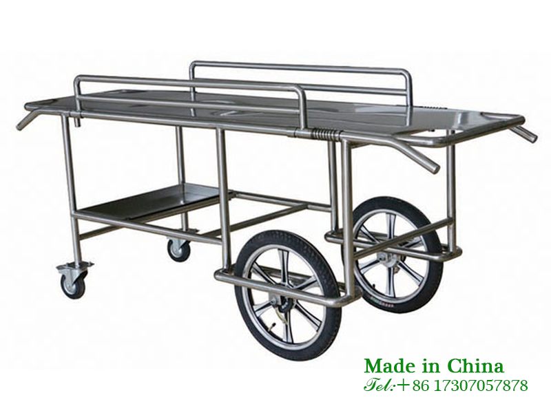 Stainless steel mobile corpse cart