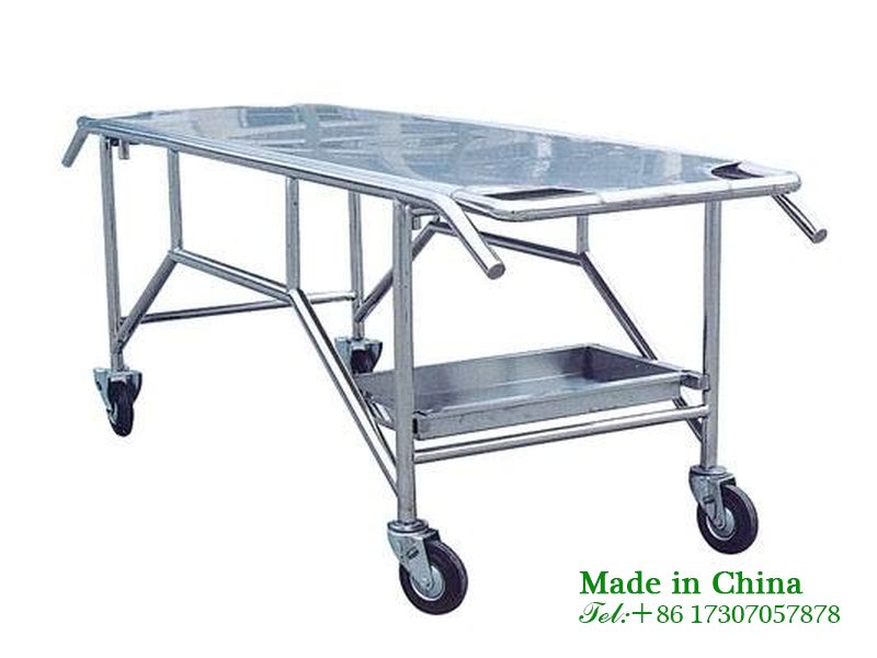 Stainless steel funeral cart