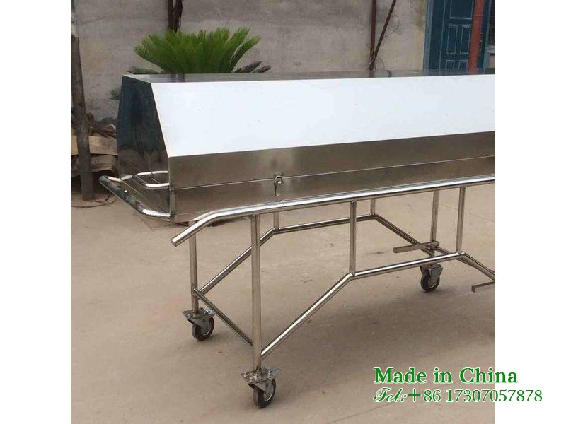 Stainless steel corpse cart