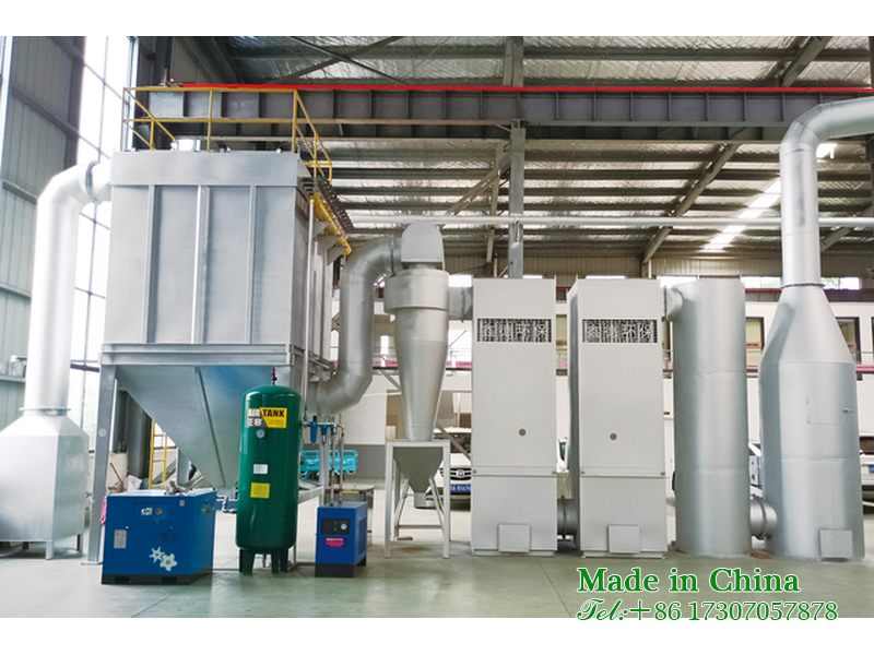 Exhaust dust removal and purification treatment system