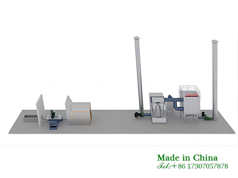 The tail gas treatment system and supporting equipment of the cremation furnace