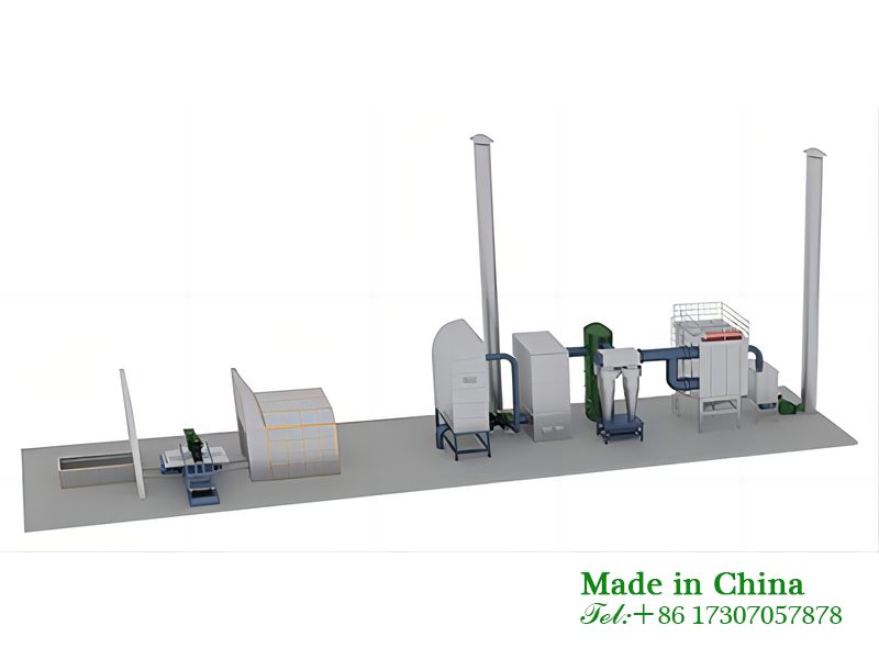 Cremation machine exhaust emission equipment