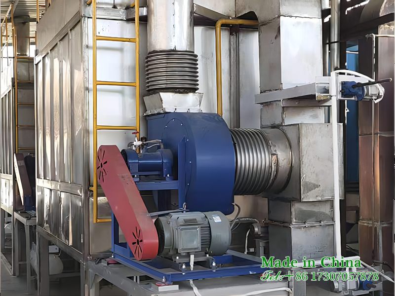 Auxiliary facilities for cremation machine exhaust gas treatment